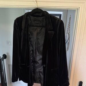 Banana Republic Black Velvet Blazer